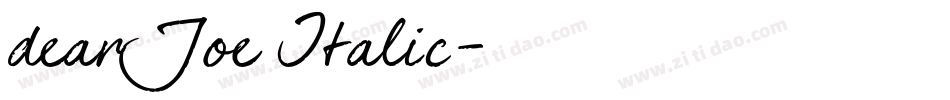 dearJoe Italic字体转换